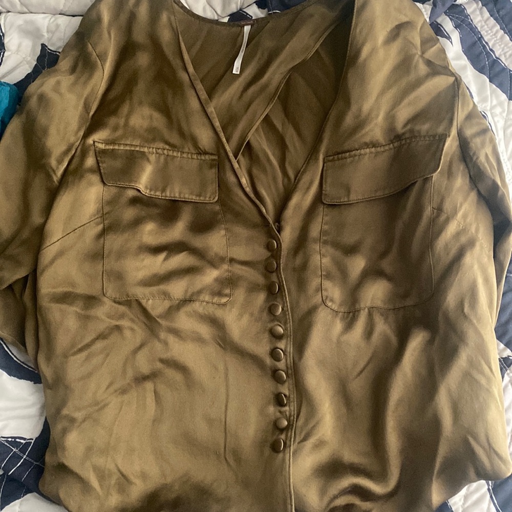 Free people silk shirt